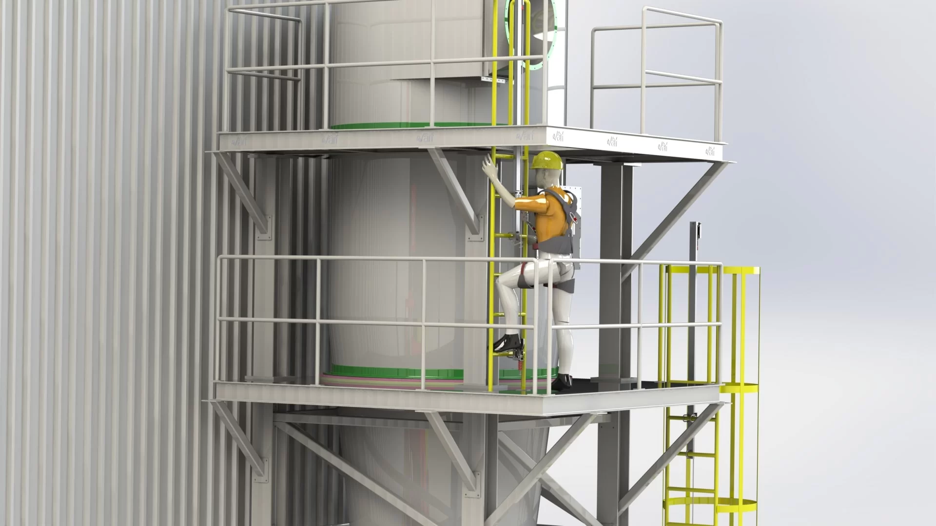 Varf dikey yaşam hattı tank ve silo uygulaması